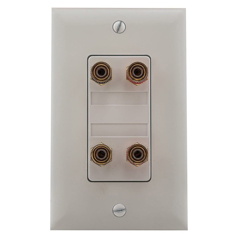 Legrand F9005-WH-V1 | Home Theater Dual Speaker Connection Kit, White