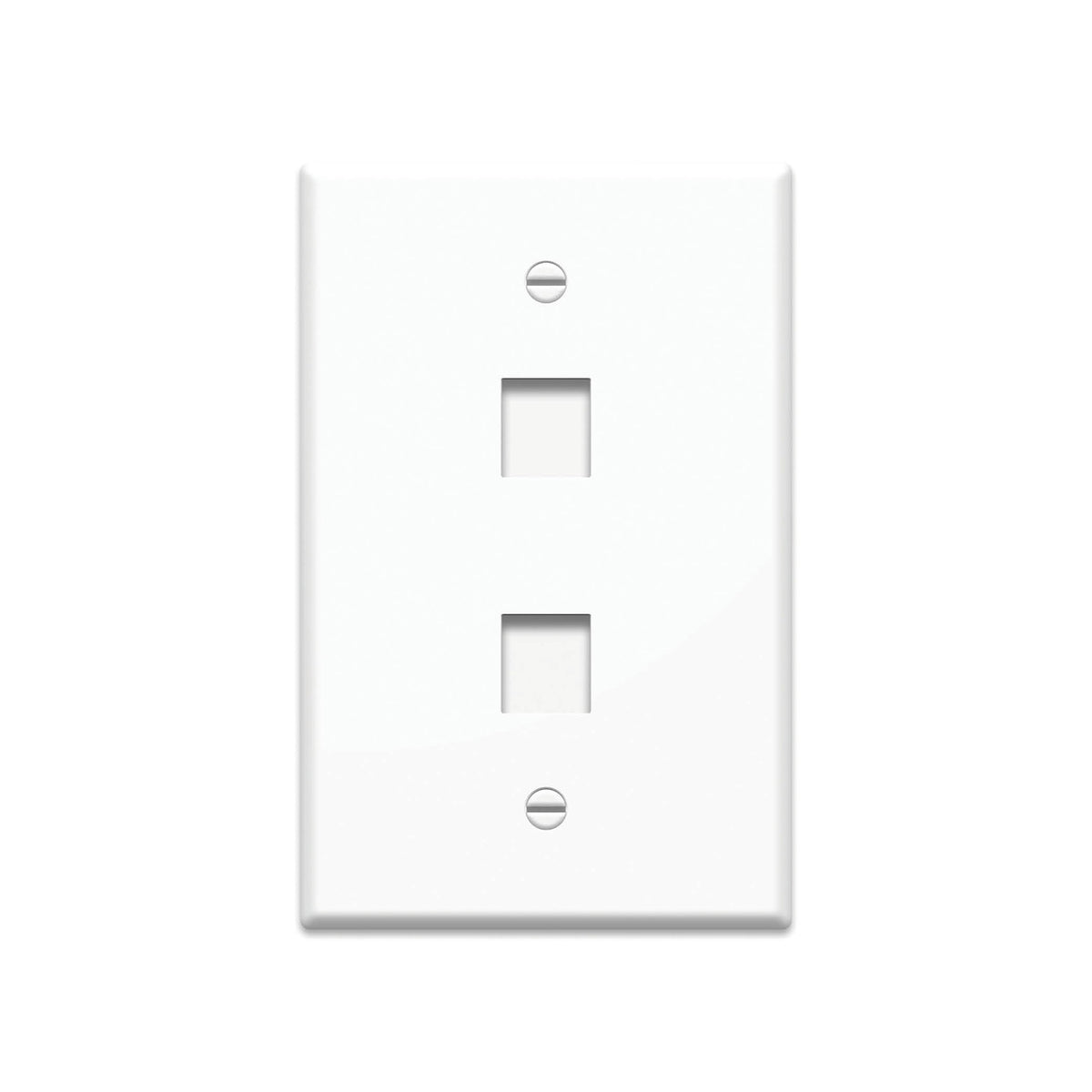Legrand KTPDL2W | 2-Port Keystone Wall Plate With Label, White