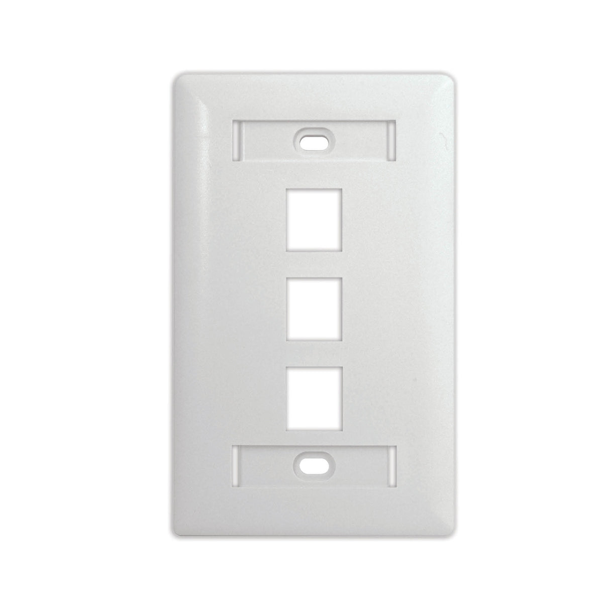 Legrand KTPDL3W | Single Gang Labeled Wall Plate, 3-Port, White