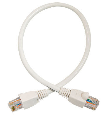 Legrand 36320125V1 | Patch Cable, Cat 5E, RJ45 Input Plug, 4-Pair 24 AWG Conductor, 2?Length, Fire-Retardant PVC, White