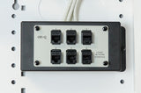 Legrand AC1000 | Network Interface Module, 6-Port, RJ45 Connector, 6.5" Width x 2.7" Depth x 2.9" Height, 18 Gauge Cold Rolled Steel, Gray