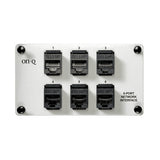 Legrand AC1000 | Network Interface Module, 6-Port, RJ45 Connector, 6.5" Width x 2.7" Depth x 2.9" Height, 18 Gauge Cold Rolled Steel, Gray