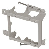 Legrand AC100912 | Bracket, 2-Gang, Low Voltage, Screw-On, 4" Width x 1.5" Depth x 3.78" Height, Cast Alloy, Gray