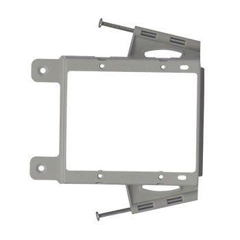 Legrand AC100912 | Bracket, 2-Gang, Low Voltage, Screw-On, 4" Width x 1.5" Depth x 3.78" Height, Cast Alloy, Gray
