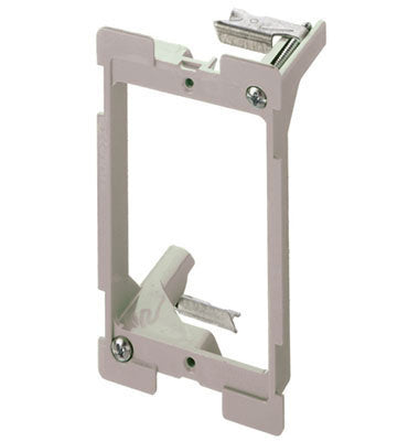 Legrand PLV1W | Retrofit Swing Bracket, 1-Gang, Low Voltage, 2.38" Width x 1.91" Depth x 4.2" Height, Metal Wing, Cast Alloy, With Quick Click Technology