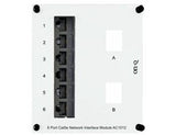 Legrand AC1012 | Network Interface Module, 6-Port, Cat 5E, RJ45/IDC Connector, 5.9" Width x 2.1" Depth x 6" Height, 18 Gauge Cold Rolled Steel, Platinum Gray
