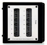 Legrand AC1014 | Network Interface Module, 12-Port, Cat 5E, RJ45/IDC Connector, 5.9" Width x 2.1" Depth x 6" Height, 18 Gauge Cold Rolled Steel, Platinum Gray