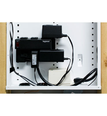 Legrand AC1031 | Enclosure Power Strip Module, Half Width, 125 Volt AC, 15 Ampere, 6.4" Width x 2.5" Depth x 3.9" Height, PVC, Black