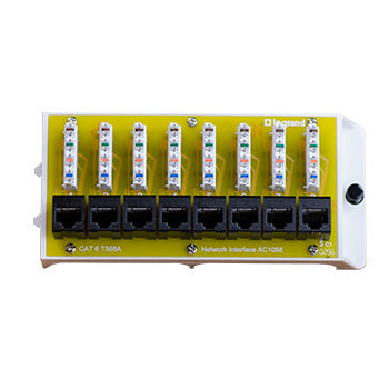 Legrand AC1068 | 8-Port Cat 6 Network Interface Module