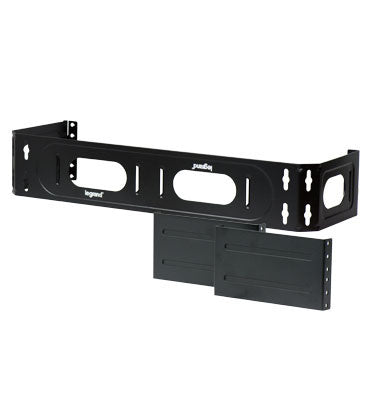 Legrand AC1902 | Wall Mount Bracket, Hinged, 20" Length x 7.65" Width x 3.75" Height, Cold Rolled Steel, Black