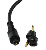 Legrand AC2403BK | Audio/Video Cable, Mini Toslink, In-Wall, 5 MM OD, 3?Length, CMG/CL2/FT4 Jacket, Black, With (2) Toslink Adapter