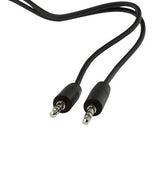 Legrand AC2612BK | Audio/Video Cable, 28 AWG, 12?Length, 3.5 MM Stereo Male/Male Adapter, CMG/CL2/FT4 Jacket, Nickel Plated Connector, Black