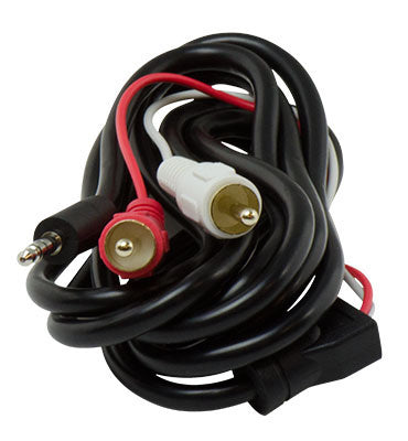 Legrand AC2725BK | Audio Cable, 28 AWG, 25?Length, Stereo 3.5 MM to L/R, Nickel/RCA/Gold Plated Connector, Black