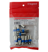Legrand AC300810 | Plug, RG6U/Quad, 4" Width x 0.5" Depth x 7" Height, For Cable, 10 per Pack