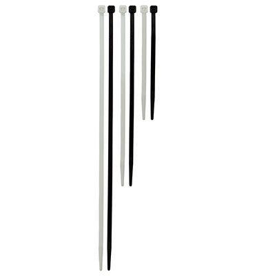 Legrand AC4005100 | Cable Tie, 11" Length x 1.072" Width, 0.05" Thickness, 0.276 to 3.03" Bundle Diameter, 50 Lb Tensile Strength, Nylon 66/Vydyne 21SPF Thermoplastic, Black, 100 per Pack