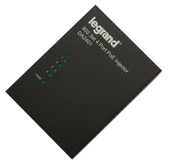 Legrand DA2401 | Power Over Ethernet Injector, High Performance, Bracket/Desk Mount, 52 to 56 Volt DC, 70 MM Width x 26 MM Depth x 97 MM Height