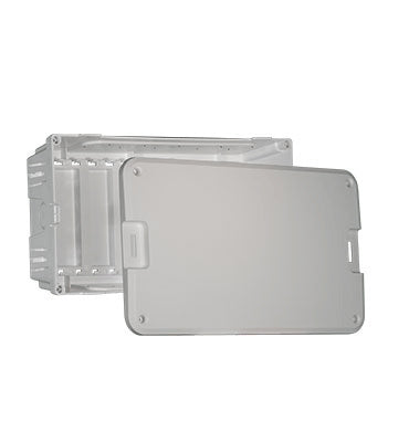Legrand EN0802 | Enclosure Kit, Low Voltage, Structured Wiring, 8", White, With Enclosure/Cover/6-Way Phone Module/4-Way Coax Splitter
