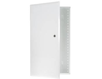 Legrand EN2050 | Enclosure, 14.25" Width x 3.6" Depth x 20" Height, 20 Gauge Cold Rolled Steel, Protective Powder Coated, Glossy White, With Hinged Cover
