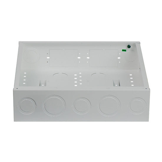 Legrand EN2885 | Enclosure, 14.25" Width x 3.6" Depth x 28" Height, 20 Gauge Cold Rolled Steel, Protective Powder Coated, Glossy White, With Stackable Knockout