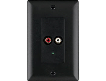 Legrand F7417BK | Audio Local Source Input, Cat 5E, RCA, 2-Port, 1.65" Width x 4.2" Height, ABS Plastic, Black