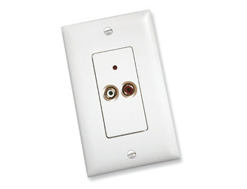 Legrand F7417WH | Audio Local Source Input, Cat 5E, RCA, 2-Port, 1.65" Width x 4.2" Height, ABS Plastic, White