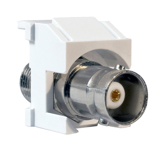 Legrand KSBNCW | Keystone Insert, Audio/Video, BNC to BNC, White