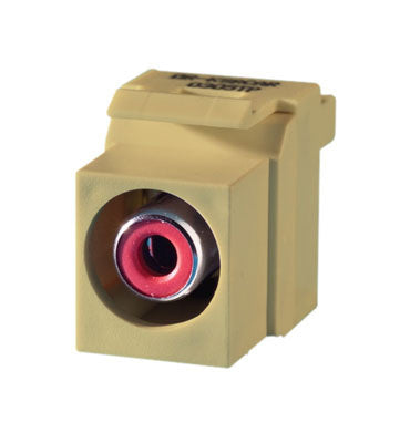 Legrand KSRCARI | Keystone Insert, Audio/Video, RCA to RCA, Red Insulator, Ivory