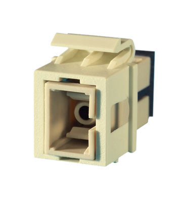 Legrand KSSCLA | Keystone Insert, Audio/Video, SC Multi-Mode, 0.86" Width x 1.43" Depth x 0.875" Height, Phosphor Bronze, Light Almond