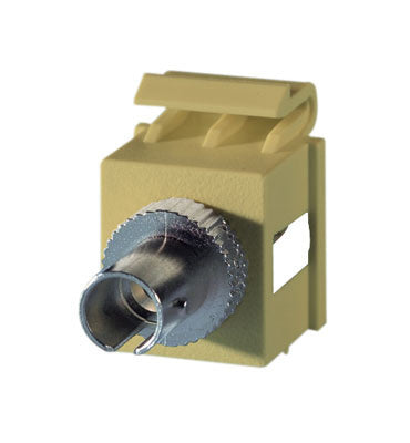 Legrand KSSTI | Keystone Insert, Audio/Video, ST Multi-Mode, 0.67" Width x 1.65" Depth x 0.84" Height, Phosphor Bronze, Ivory