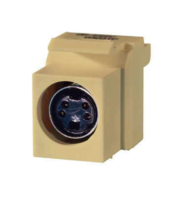 Legrand KSSVI | Keystone Insert, S-Video, 4-Pin to 110 Termination, 0.55" Width x 1.08" Depth x 0.63" Height, Ivory