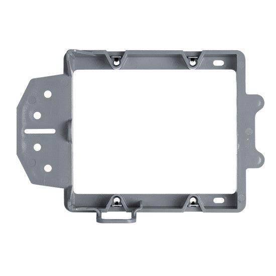 Legrand SLV2B | Electrical Box Bracket, Low Voltage, 2-Gang, Face Mount, 5.86" Width x 1.5" Depth x 3.78" Height, Cast Alloy, For New Construction with Quick/Click Technology