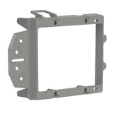 Legrand SLV2B | Electrical Box Bracket, Low Voltage, 2-Gang, Face Mount, 5.86" Width x 1.5" Depth x 3.78" Height, Cast Alloy, For New Construction with Quick/Click Technology