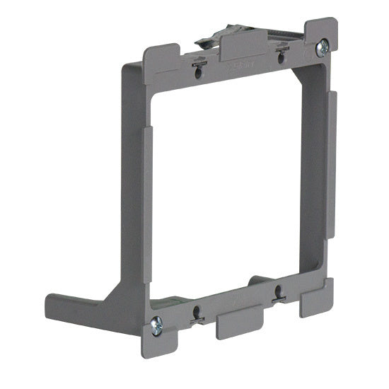 Legrand SLV2W | Electrical Box Bracket, Low Voltage, 2-Gang, Swing, 5.86" Width x 1.5" Depth x 3.78" Height, Cast Alloy, For Retrofit with Quick/Click Technology