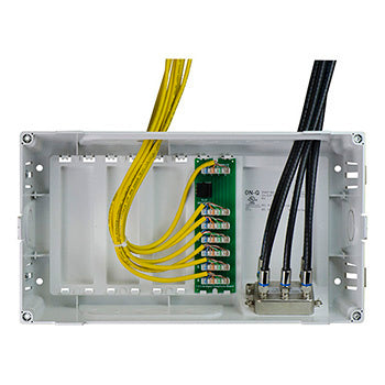 Legrand EN0802 | Enclosure Kit, Low Voltage, Structured Wiring, 8", White, With Enclosure/Cover/6-Way Phone Module/4-Way Coax Splitter