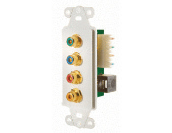 Legrand WP1010BK | Pre-Configured Strap, Component Video/Digital Audio Balun, Decorator, RCA, 1.65" Width x 1.81" Depth x 2.42" Height, ABS Plastic, Black