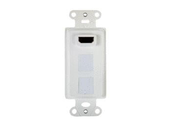 Legrand WP1011WH | HDMI Strap, 2-Blank Port, Pre-Configured, Decorator, 1.65" Width x 1.25" Depth x 4.19" Height, ABS Plastic, White
