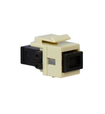 Legrand WP1211IV | Keystone Insert, LC Multi-Mode Fiber Female-to-Female Coupler, 0.7" Length x 4" Width x 6" Height, Ivory