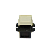 Legrand WP1211IV | Keystone Insert, LC Multi-Mode Fiber Female-to-Female Coupler, 0.7" Length x 4" Width x 6" Height, Ivory