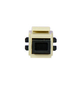 Legrand WP1211IV | Keystone Insert, LC Multi-Mode Fiber Female-to-Female Coupler, 0.7" Length x 4" Width x 6" Height, Ivory