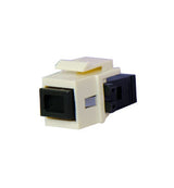Legrand WP1211LA | Keystone Insert, LC Multi-Mode Fiber Female-to-Female Coupler, 0.7" Length x 4" Width x 6" Height, Light Almond