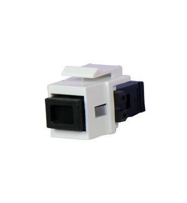 Legrand WP1211WH | Keystone Insert, LC Multi-Mode Fiber Female-to-Female Coupler, 0.7" Length x 4" Width x 6" Height, White