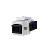 Legrand WP1211WH | Keystone Insert, LC Multi-Mode Fiber Female-to-Female Coupler, 0.7" Length x 4" Width x 6" Height, White