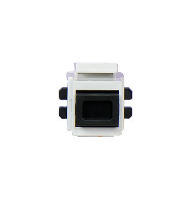 Legrand WP1211WH | Keystone Insert, LC Multi-Mode Fiber Female-to-Female Coupler, 0.7" Length x 4" Width x 6" Height, White