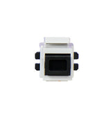 Legrand WP1211WH | Keystone Insert, LC Multi-Mode Fiber Female-to-Female Coupler, 0.7" Length x 4" Width x 6" Height, White