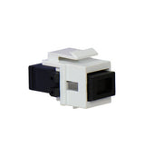 Legrand WP1211WH | Keystone Insert, LC Multi-Mode Fiber Female-to-Female Coupler, 0.7" Length x 4" Width x 6" Height, White