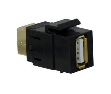 Legrand WP1221BK | Keystone Insert, USB 2.0 A/B Adapter, 0.65" Length x 4" Width x 6" Height, Black