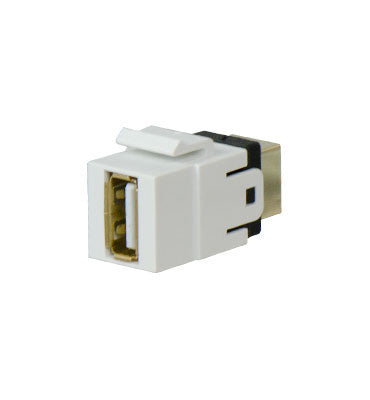 Legrand WP1221WH | Keystone Insert, USB 2.0 A/B Adapter, 0.65" Length x 4" Width x 6" Height, White