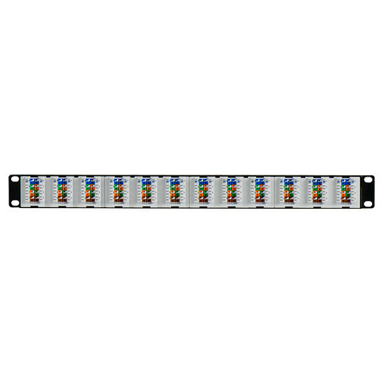 Legrand WP246A | Patch Panel, Rack Mount, Cat 6A, 24-Port, 19" Width x 3" Depth x 1.75" Height, Steel/Plastic/Aluminum