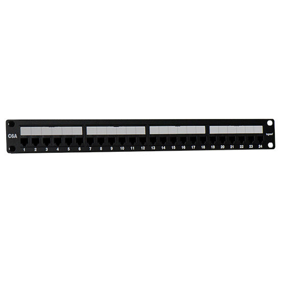 Legrand WP246A | Patch Panel, Rack Mount, Cat 6A, 24-Port, 19" Width x 3" Depth x 1.75" Height, Steel/Plastic/Aluminum