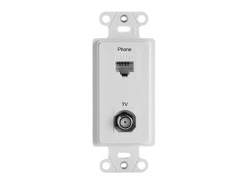 Legrand WP3211LA | Pre-Configured 2-Port Strap, Phone-TV, Light Almond
